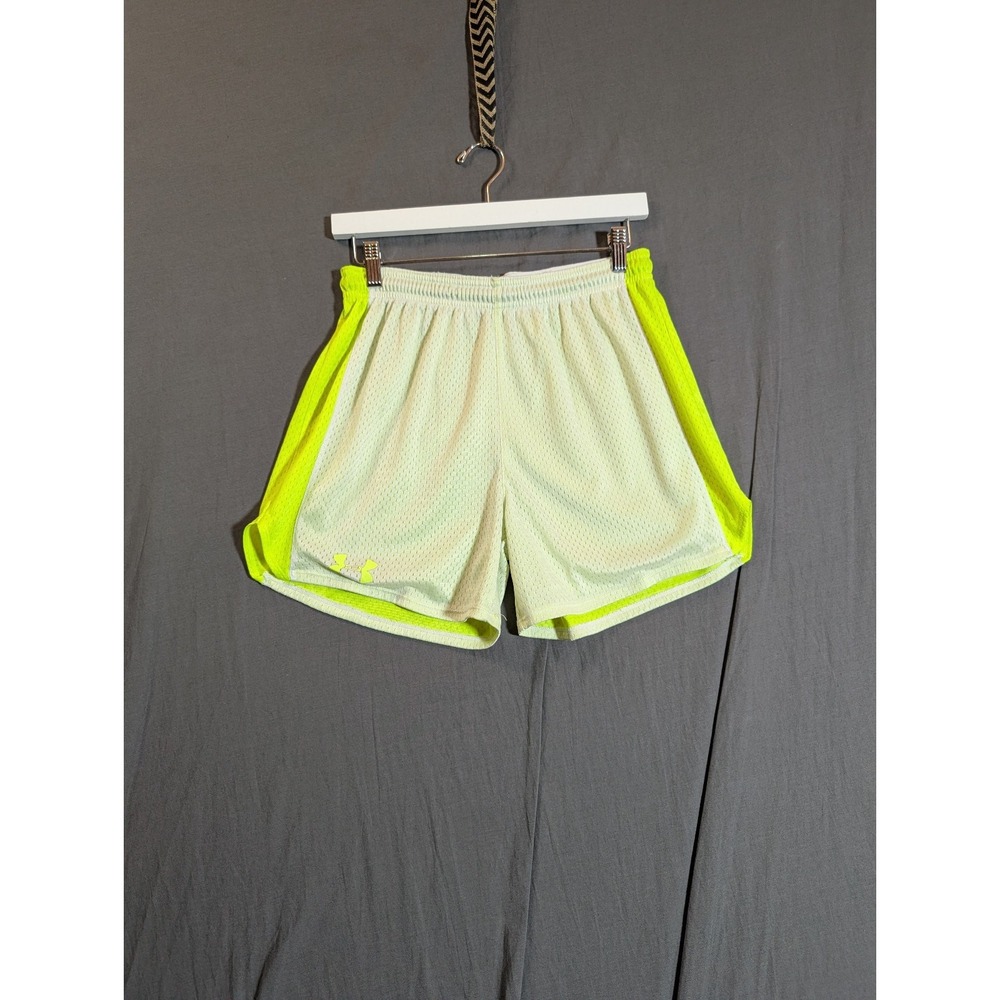 Under Armour Womens yellow Athletic Shorts Loose Fit Size Small